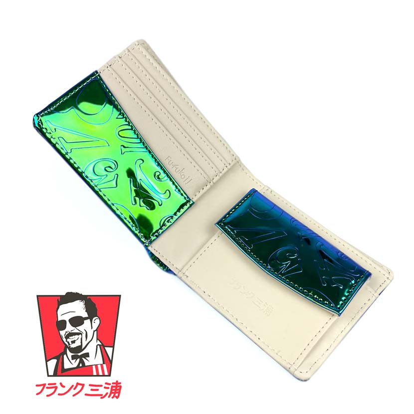 [2 colors] Frank Miura Iridescent Bifold Wallet Short Wallet