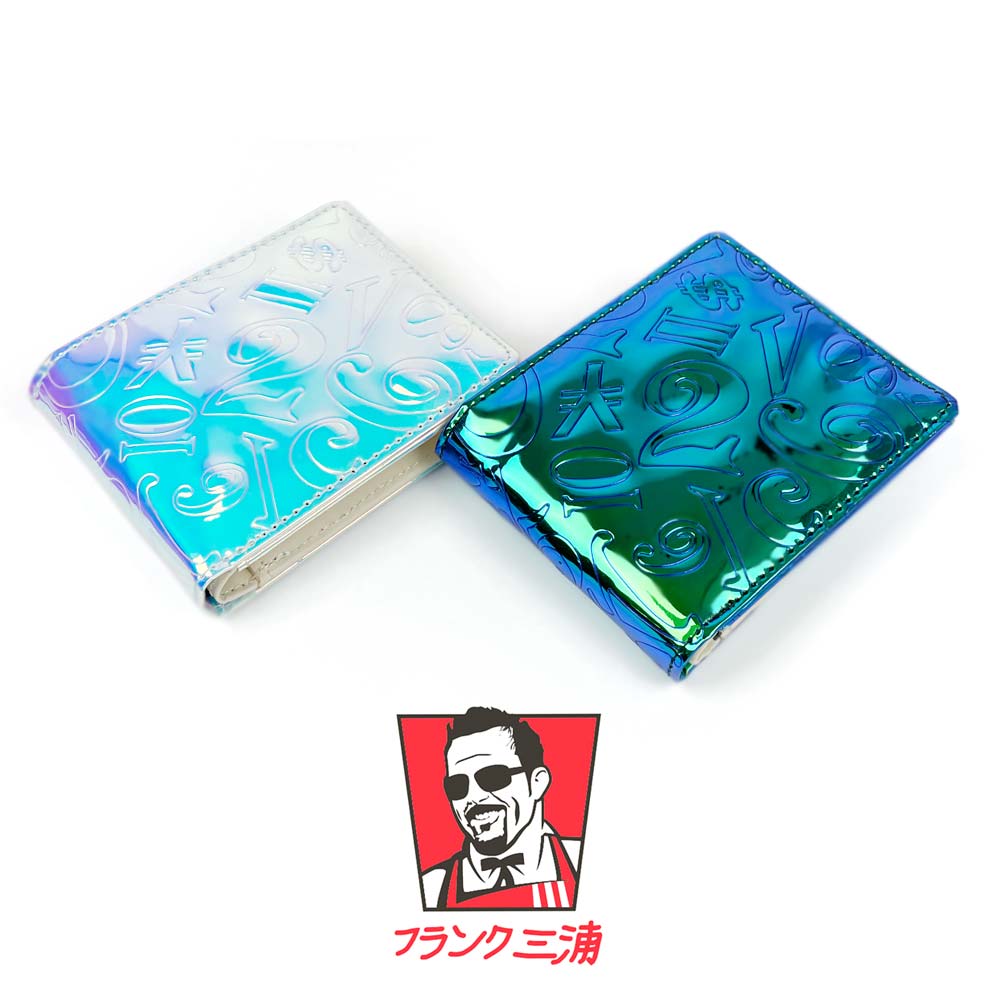 [2 colors] Frank Miura Iridescent Bifold Wallet Short Wallet