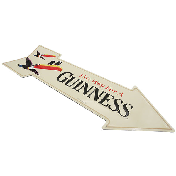 ダイカット エンボスメタルサイン GUINNESS ARROW 【ギネス ビール】