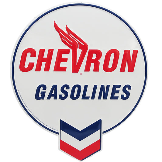 BIG ダイカット エンボス メタル サイン CHEVRON LOGO