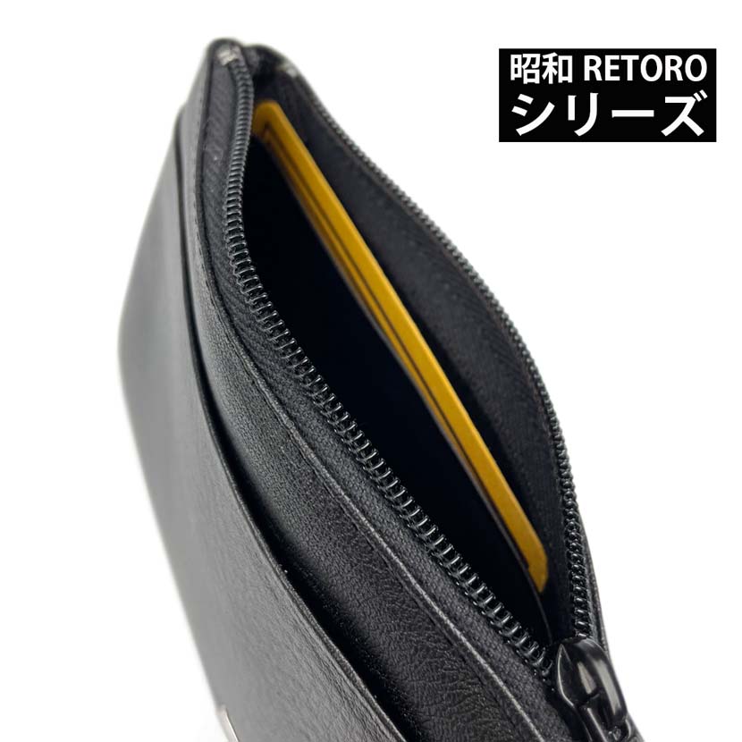 昭和 RETORO(レトロ） シリーズ  日本製 本革 カードポケット付き 小銭入れ コインケース