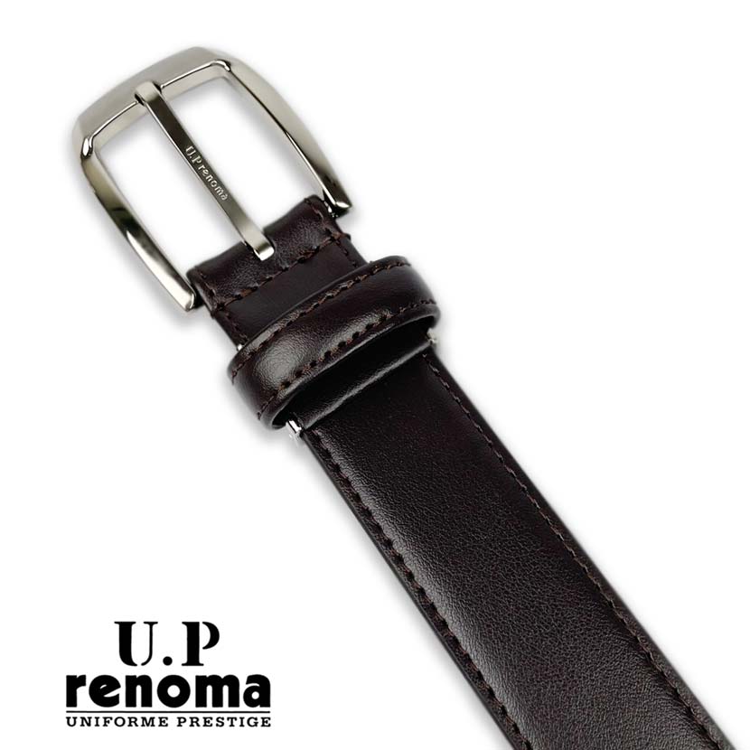 全2色　U.P renoma ユーピーレノマ 日本製 リアルレザー プレーンベルト