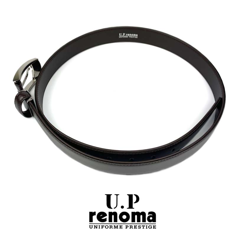 全2色　U.P renoma ユーピーレノマ 日本製 リアルレザー プレーンベルト