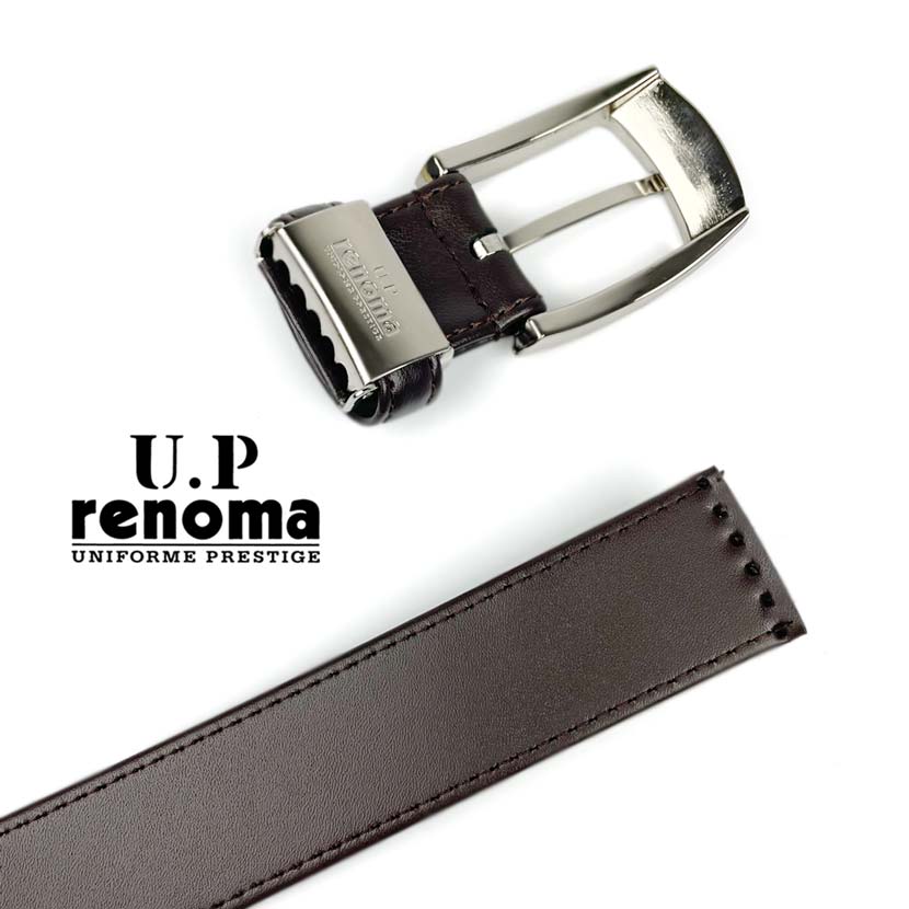 全2色　U.P renoma ユーピーレノマ 日本製 リアルレザー プレーンベルト