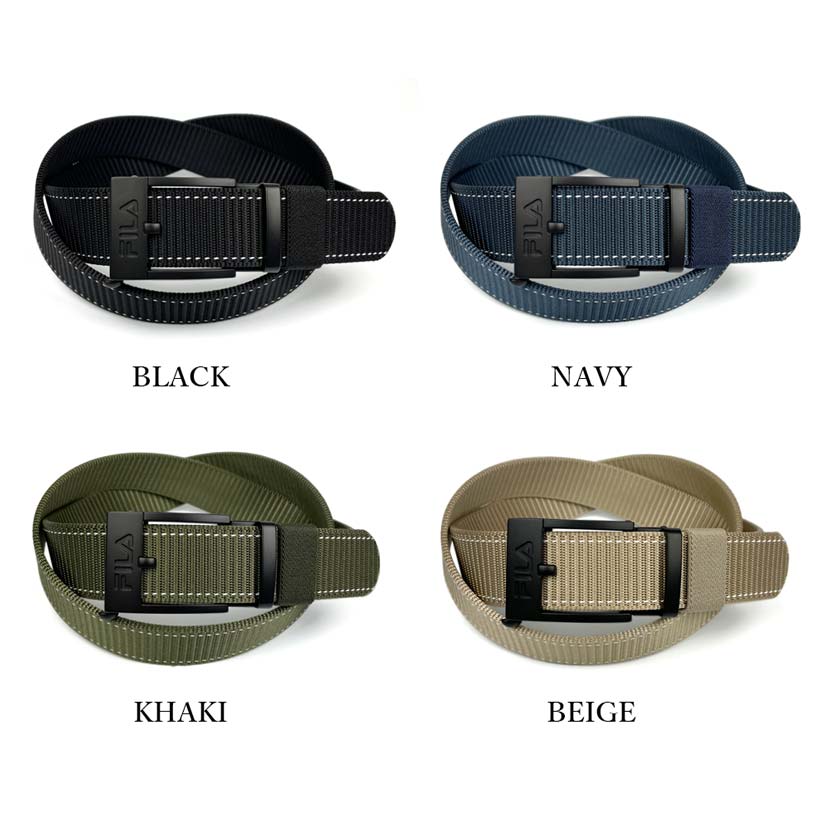 [All 4 colors] FILA Smart Lock No Hole Nylon Belt Gacha