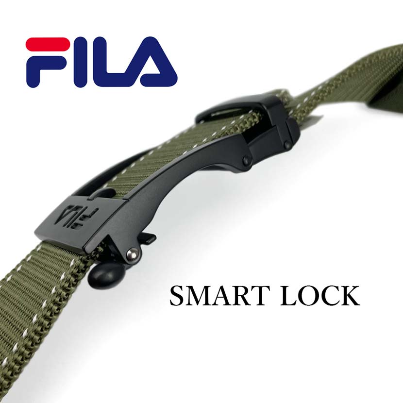 [All 4 colors] FILA Smart Lock No Hole Nylon Belt Gacha