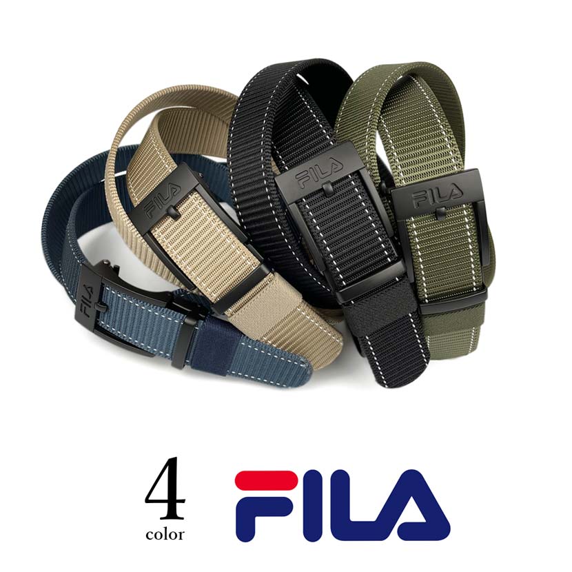 [All 4 colors] FILA Smart Lock No Hole Nylon Belt Gacha