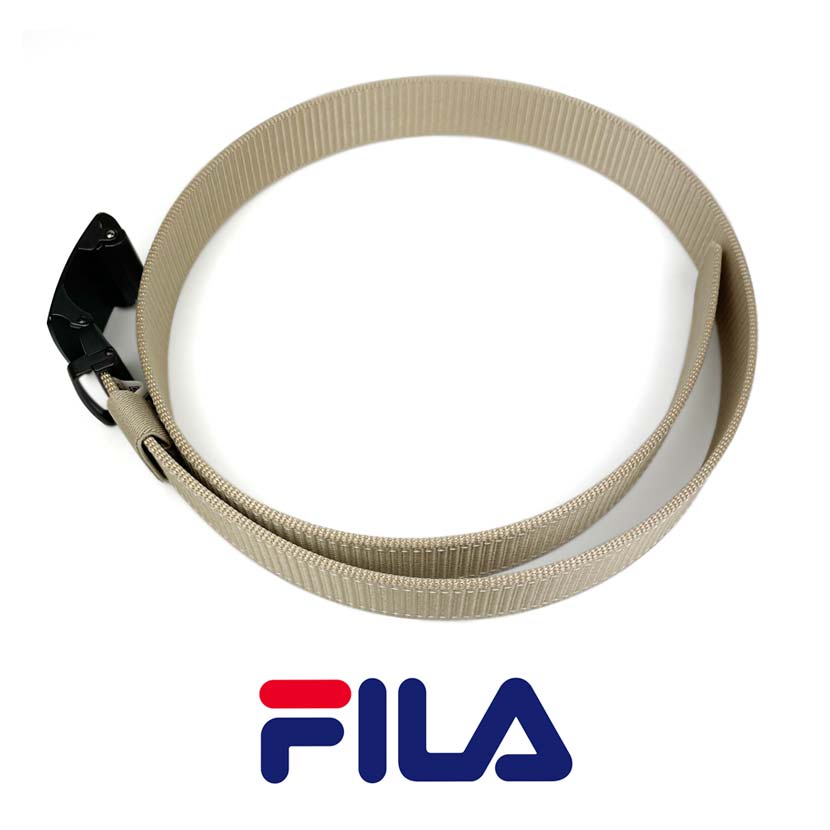 [All 4 colors] FILA Fit Buckle No Hole Nylon Belt Gacha