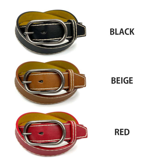 All 3 colors LIFEGUARD USA Lifeguard Real Leather Stitch Design Belt