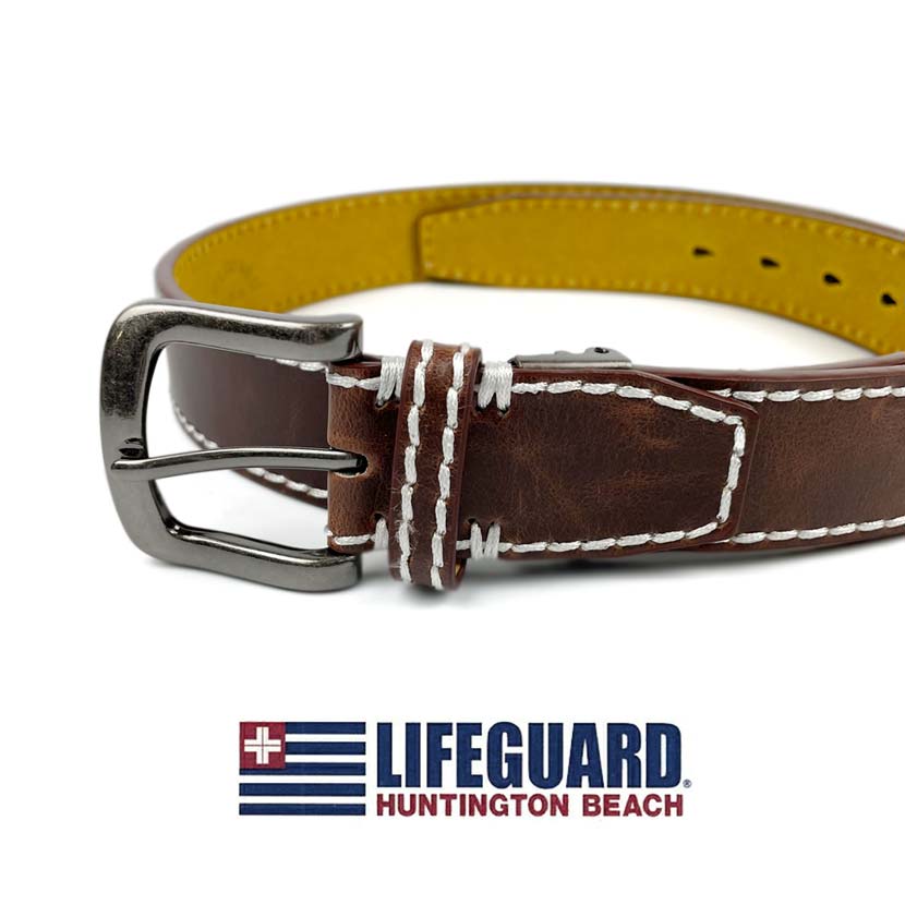 All 3 colors LIFEGUARD USA Lifeguard Real Leather Stitch Design Belt