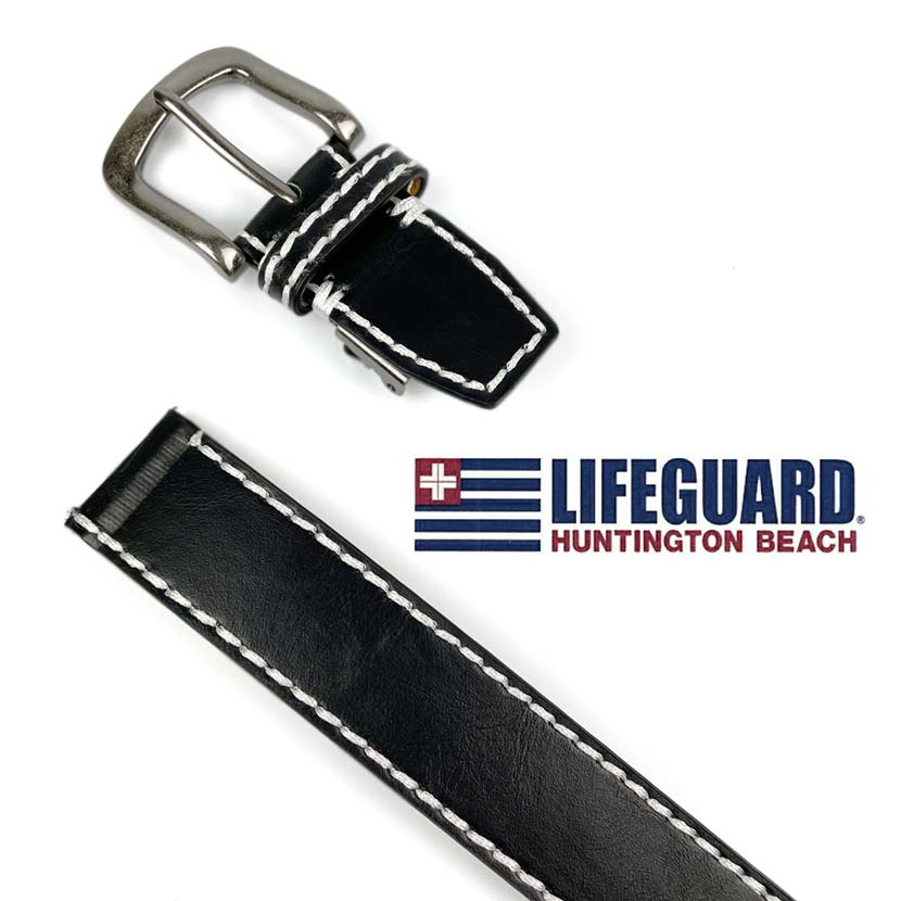 All 3 colors LIFEGUARD USA Lifeguard Real Leather Stitch Design Belt