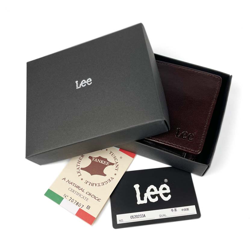 [6 colors in total] Lee Luxury Italian Leather Bifold Wallet Compact Wallet