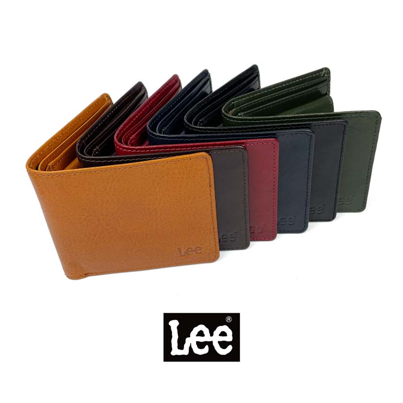【全6色】  Lee リー 高級イタリアンレザー 二つ折り財布コンパクト ウォレット