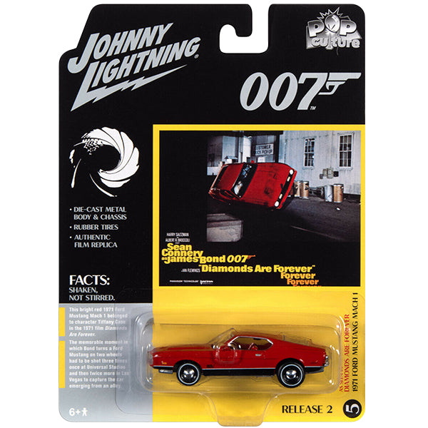 JOHNNY LIGHTNING 1:64 James Bond 007 Diamonds Are Forever 1971 Ford Mustang ミニカー