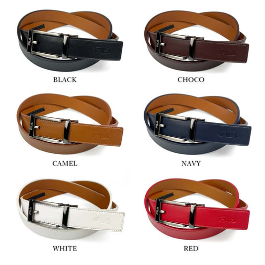 [6 colors] FILA Smart Lock No Hole PU Leather Belt Golf