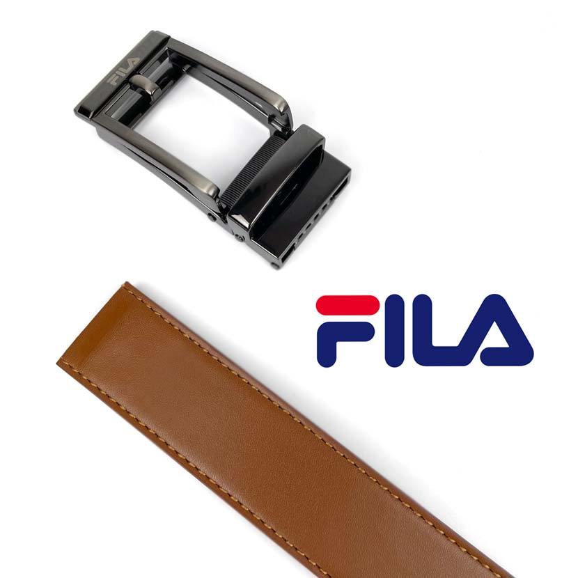 [6 colors] FILA Smart Lock No Hole PU Leather Belt Golf