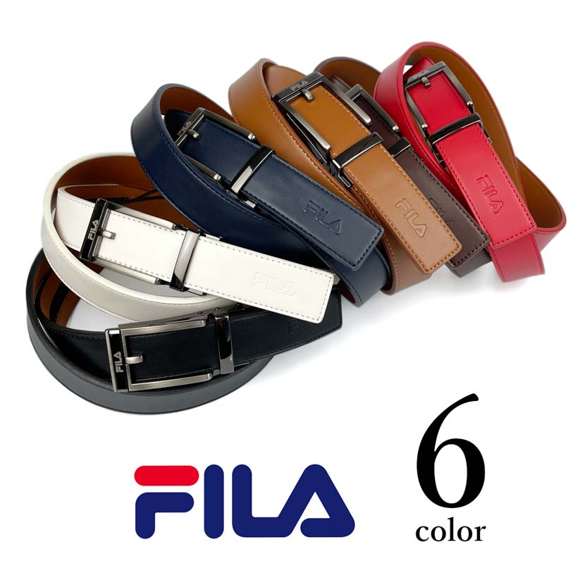 [6 colors] FILA Smart Lock No Hole PU Leather Belt Golf