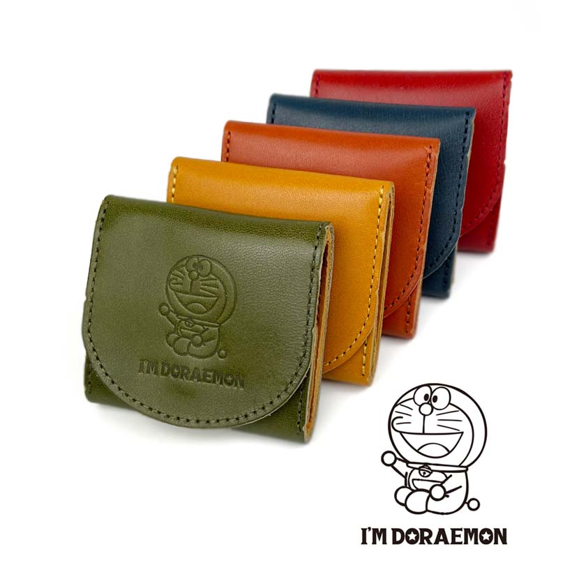 [All 5 colors] Made in Japan Tochigi leather x Himeji leather Doraemon box type coin case coin purse