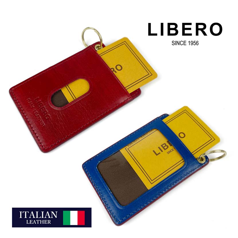 All 5 colors LIBERO Made in Japan High quality Italian leather Bicolor design Pass case Commuter holder