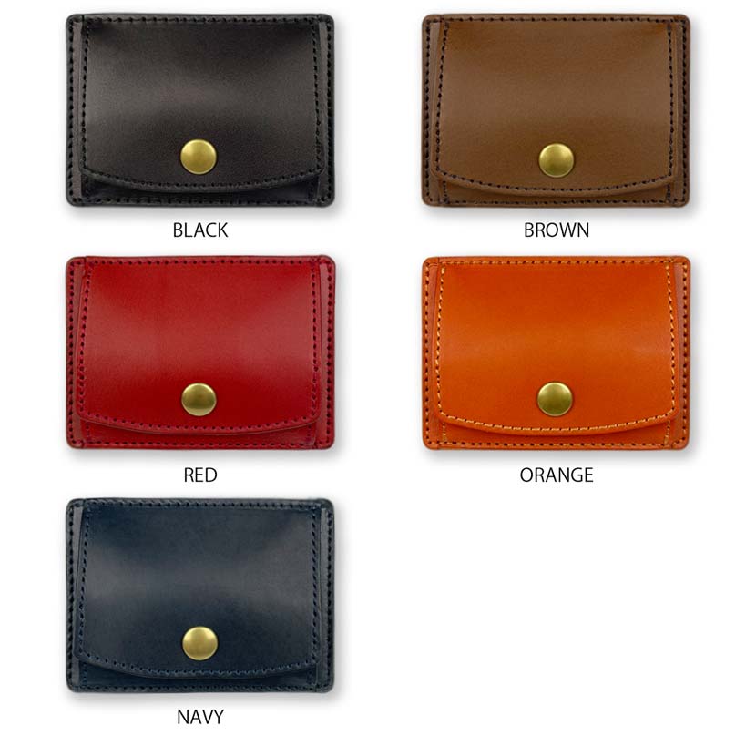 All 5 colors LIBERO Made in Japan High quality Tochigi leather Slim design Box coin case