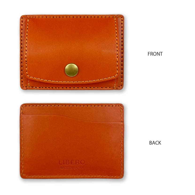 All 5 colors LIBERO Made in Japan High quality Tochigi leather Slim design Box coin case