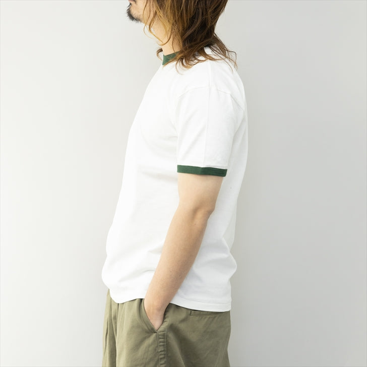 リンガーTシャツ メンズ 半袖 6.2オンス 半袖Tシャツ リンガーネック カットソー ユニセックス