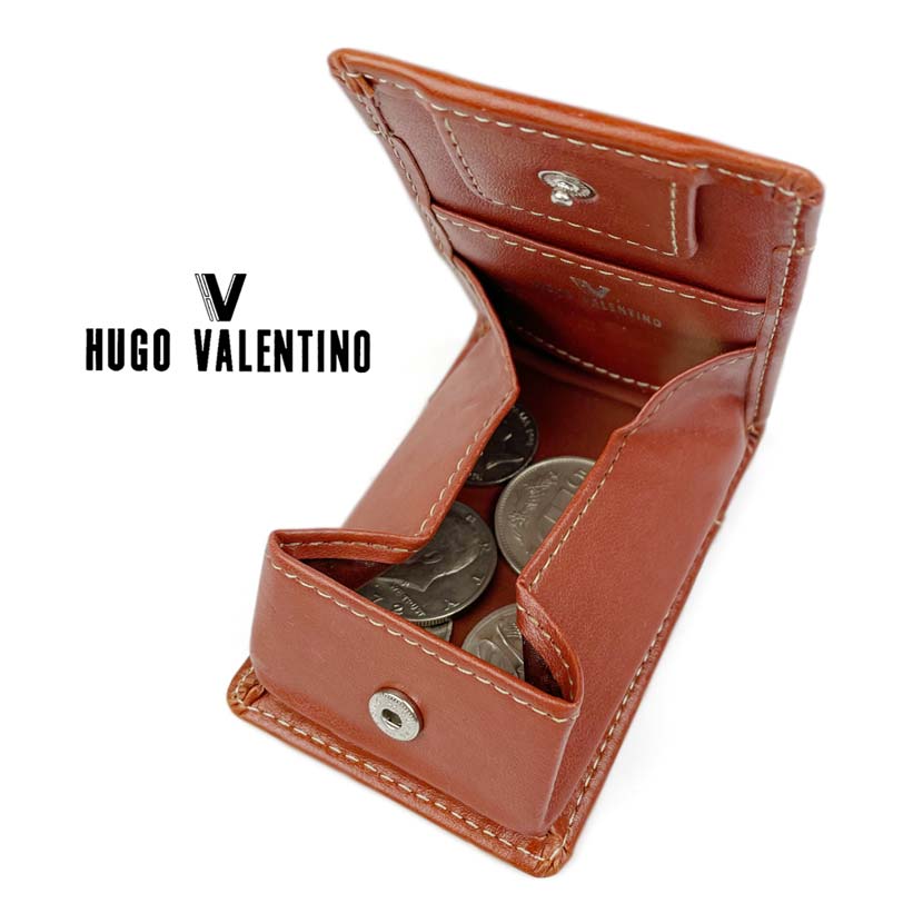 [Great Price] 1 set x 12 pieces HUGO VALENTINO Synthetic leather coin case Coin purse