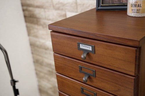 Natural wood chest with casters 5 tiers 9 tiers