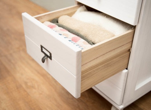 Natural wood chest with casters 5 tiers 9 tiers