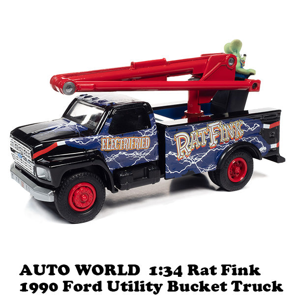 1:34 Rat Fink 1990 Ford Utility Bucket Truck 【ラットフィンク】ミニカー