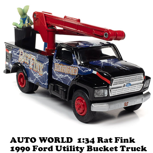 1:34 Rat Fink 1990 Ford Utility Bucket Truck 【ラットフィンク】ミニカー