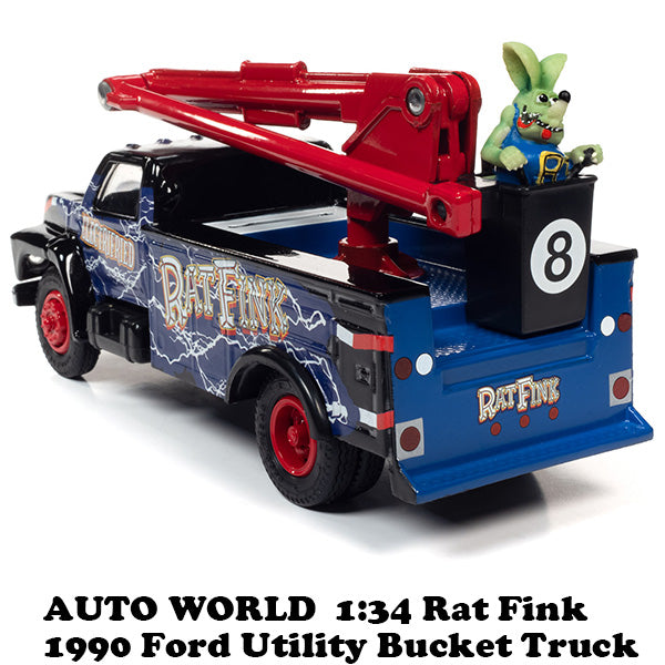 1:34 Rat Fink 1990 Ford Utility Bucket Truck 【ラットフィンク】ミニカー