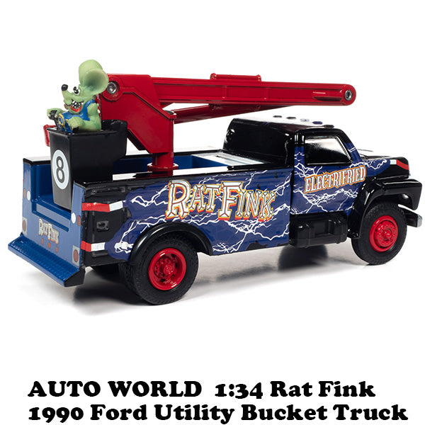 1:34 Rat Fink 1990 Ford Utility Bucket Truck 【ラットフィンク】ミニカー