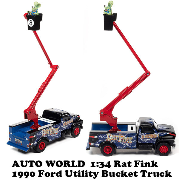 1:34 Rat Fink 1990 Ford Utility Bucket Truck 【ラットフィンク】ミニカー