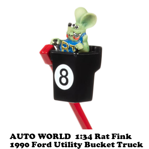 1:34 Rat Fink 1990 Ford Utility Bucket Truck 【ラットフィンク】ミニカー