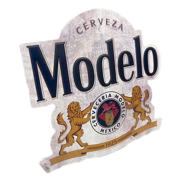 Die-cut embossed metal sign Modelo Seal [Modelo Beer Tin Sign]