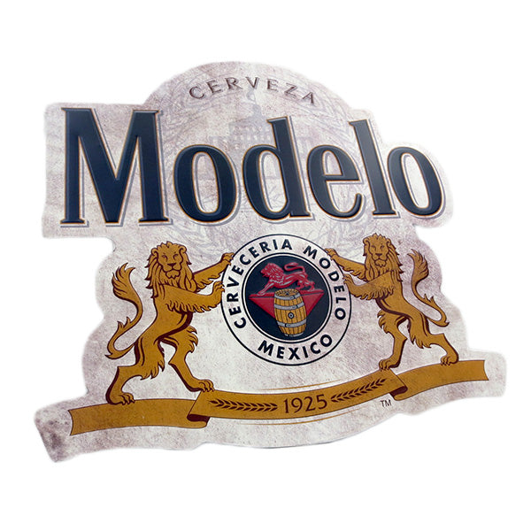 Die-cut embossed metal sign Modelo Seal [Modelo Beer Tin Sign]