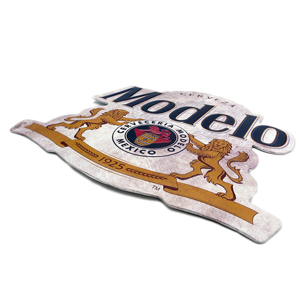 Die-cut embossed metal sign Modelo Seal [Modelo Beer Tin Sign]