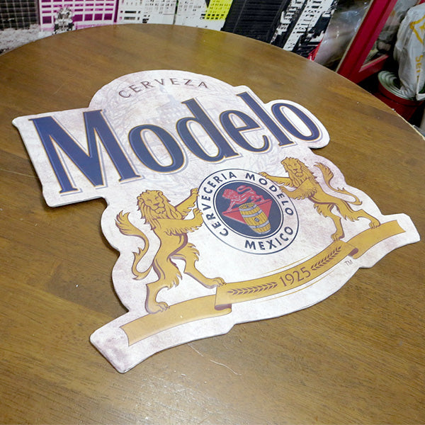 Die-cut embossed metal sign Modelo Seal [Modelo Beer Tin Sign]