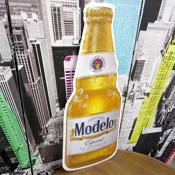 ダイカットエンボスメタルサイン Modelo Bottle【 モデロビール ブリキ看板】