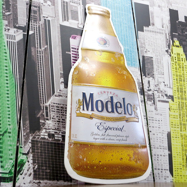 ダイカットエンボスメタルサイン Modelo Bottle【 モデロビール ブリキ看板】