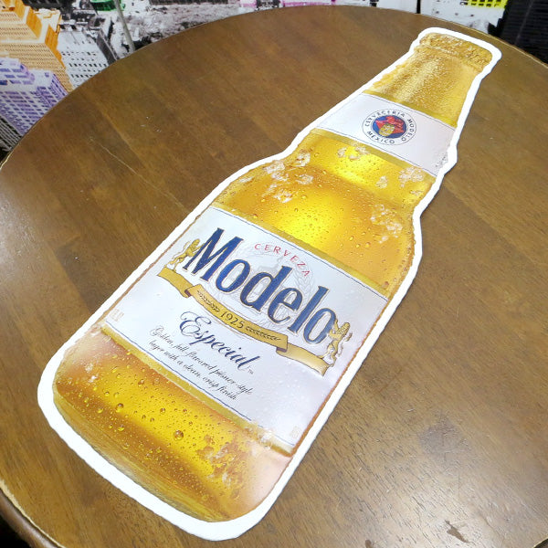 ダイカットエンボスメタルサイン Modelo Bottle【 モデロビール ブリキ看板】