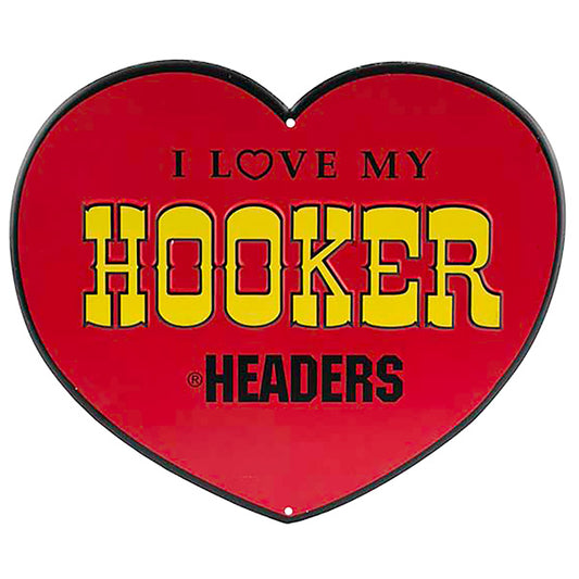 Die-cut embossed metal sign I LOVE MY HOOKER [Tin Sign]