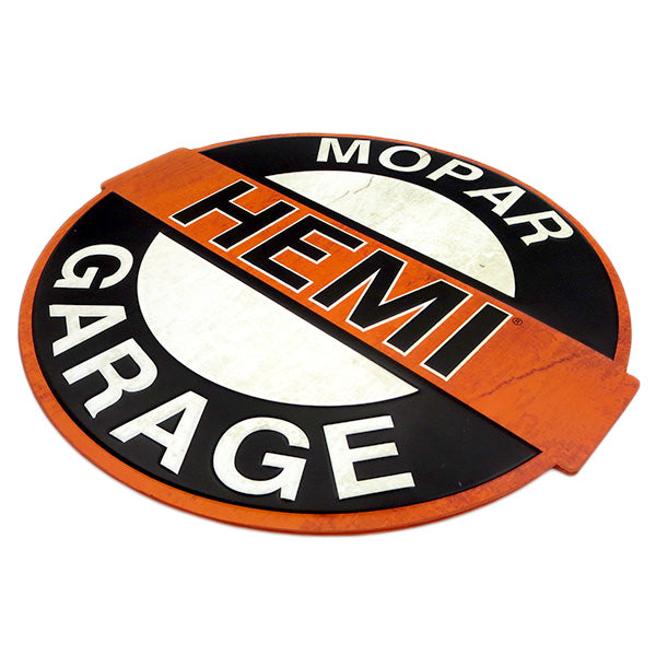 Die cut embossed metal sign MOPAR HEMI GARAGE [Mopar tin sign]