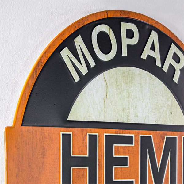 Die cut embossed metal sign MOPAR HEMI GARAGE [Mopar tin sign]