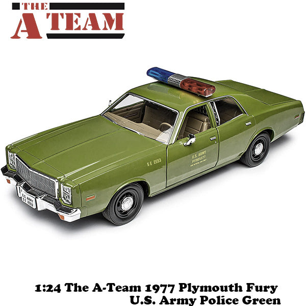 1:24 THE A-TEAM 1977 PLYMOUTH FURY US ARMY POLICE [Tokkou A-Team Mini Car]