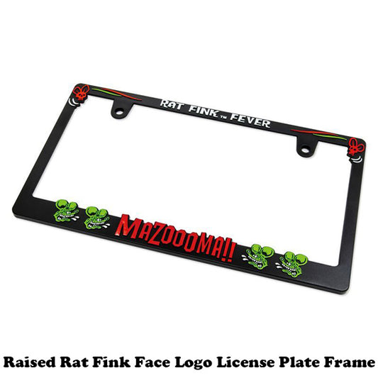 Raised Rat Fink Rat Fink Face Logo License Plate Frame