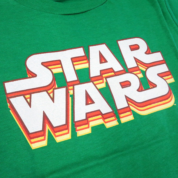 キッズ Tシャツ  STARWARS RETRO LOGO GREEN 【スターウォーズ】