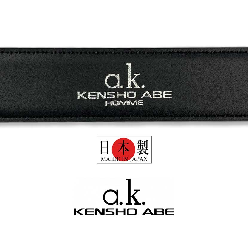 【全2色】日本製 KENSHO ABE ケンショウアベ リアルレザー 穴なし フィットバックルベルト