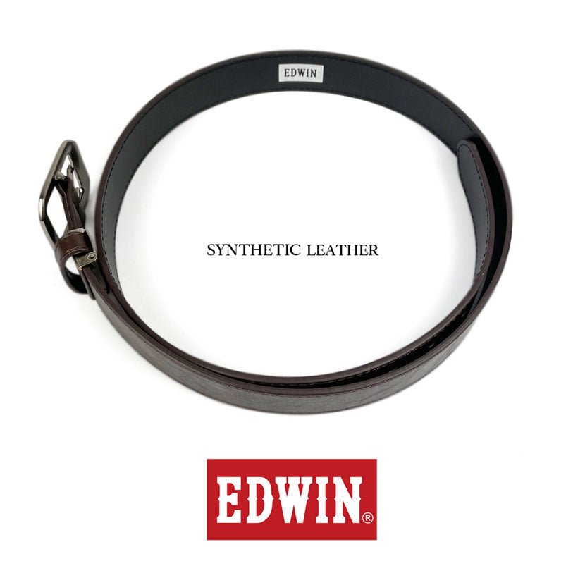 [All 5 colors] EDWIN Garrison Buckle Design Leather Belt